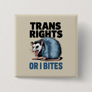 LGBTQ トランスジェンダー権利 俺が噛む ゲイ ユーモア プライド 缶バッジ