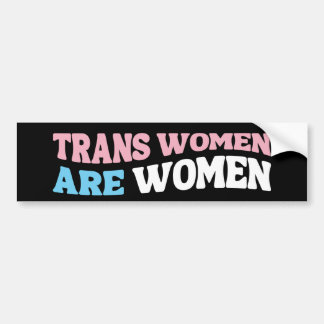 LGBTQ トランスジェンダー トランス女性は女性です バンパーステッカー