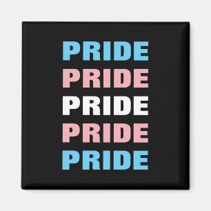 LGBTQ トランスジェンダー プライド カスタマイズ可能 リピートテキスト マグネット