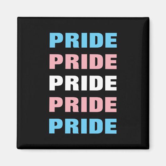 LGBTQ トランスジェンダー プライド カスタマイズ可能 リピートテキスト マグネット (正面)