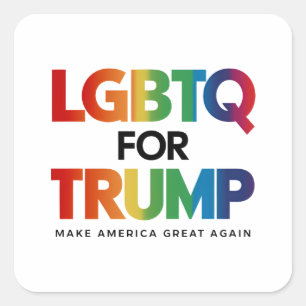 LGBTQ トランプ支持 ゲイ レズビアン トランプ支持 2024 スクエアシール