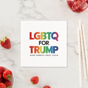 LGBTQ トランプ支持 ゲイ レズビアン トランプ支持 2024 スタンダードカクテルナプキン