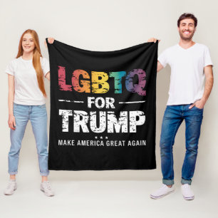 LGBTQ トランプ支持 ゲイ レズビアン トランプ支持 2024 フリースブランケット
