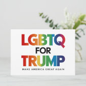 LGBTQ トランプ 支持 ゲイ レズビアン トランプ 支持 2024 招待状 (スタンド正面)