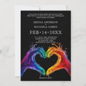 🌈 LGBTQ❤️ハート(プライド結婚) 招待状 (正面)