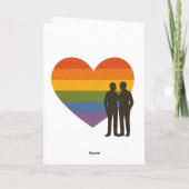 LGBTQ+ ハート プライド アニバーサリー – ゲイ カップル ラブ  カード (裏面)