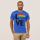 LGBTQ ハート Tシャツ (正面フル)