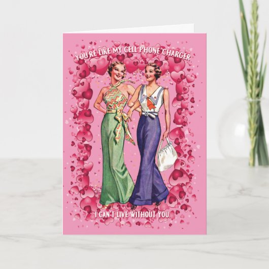 LGBTQ バレンタインのように私の携帯充電器 カード (正面)