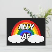 LGBTQ フラグ ゲイ トランス クィア プライド Ally AF I 招待状 (スタンド正面)