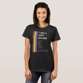 LGBTQ+ ブラックライヴズマター 私は居場所を用意します 女性 Tシャツ (正面フル)