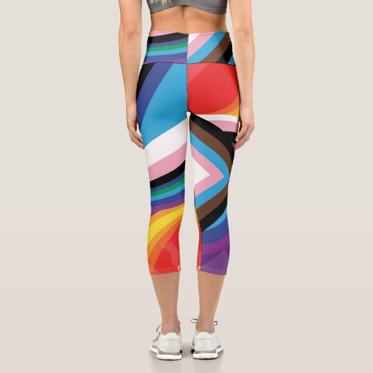 LGBTQ+プライドお祝い:特殊デザイン カプリレギンス (裏面)