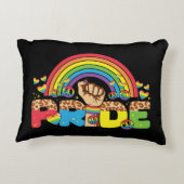LGBTQ -プライドとレインボー アクセントクッション (裏面)