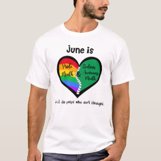 LGBTQ+プライドとScoliosis Tシャツがストレートではない Tシャツ