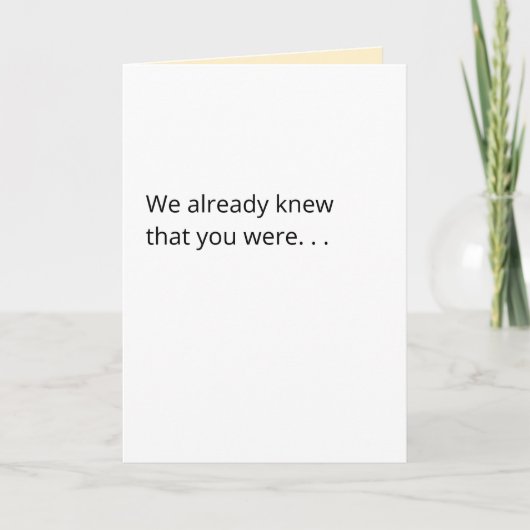 LGBTQ+プライドのお祝いに最適なカミングアウトカード おめでとう カード (正面)