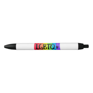 LGBTQ+ プライドのペン 黒ボールペン