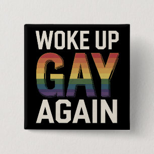 LGBTQ+ プライドを応援 ゲイだと気づいて目覚めた またしても 缶バッジ