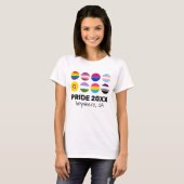 LGBTQ+プライドカスタム文字 Tシャツ (正面フル)