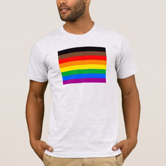 LGBTQ プライドフラグ (8色) Tシャツ (正面)