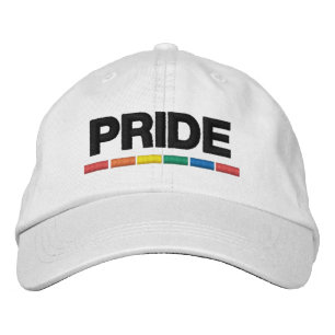 LGBTQ+プライド国旗が刺繍された野球 刺繍入りキャップ