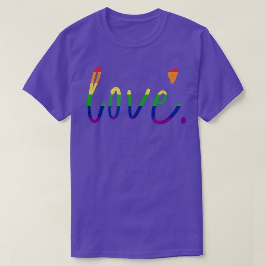 LGBTQ+プライド感動的ラブレインボーアパレルミー Tシャツ (デザイン正面)