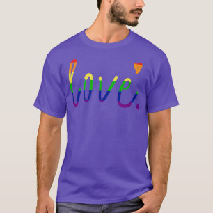 LGBTQ+プライド感動的ラブレインボーアパレルミー Tシャツ