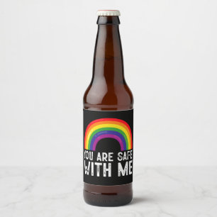 LGBTQ+プライド月間 レインボー「あなたは私と一緒なら安心」 ビールラベル