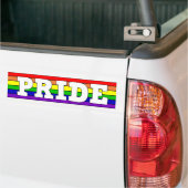 LGBTQ+プライド虹 バンパーステッカー (トラック上)