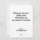 LGBTQ+プライド雪だるまスノーパーハッピーホリデー シーズンカード (裏面)