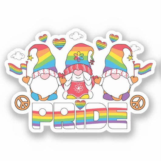 LGBTQ -プライド – ガーデン格言 – レインボーカラー シール (正面)