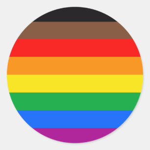 LGBTQ プライド フラッグ (8色) ラウンドシール