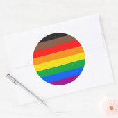 LGBTQ プライド フラッグ (8色) ラウンドシール (封筒)
