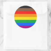 LGBTQ プライド フラッグ (8色) ラウンドシール (バッグ)