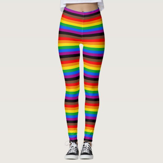 LGBTQ プライド フラッグ (8色) レギンス (正面)