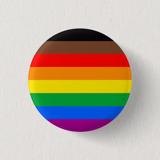 LGBTQ プライド フラッグ (8色) 缶バッジ (正面)