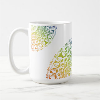 LGBTQ+プライド マンダラ マグカップ - カラフルな象徴的デザイン
