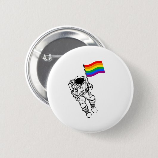 LGBTQ プライド ムーンマン 缶バッジ (正面&裏面)