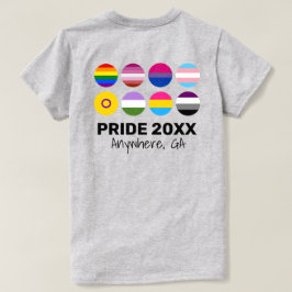 LGBTQ+プライド(ライトカラー用のバックイメージ)カスタム Tシャツ