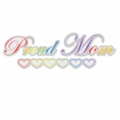 LGBTQ+ /プライド/レインボーカラー誇りを持ったママ&ハート シール (正面)