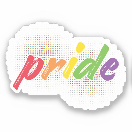 LGBTQ -プライド – レインボーカラー シール (正面)