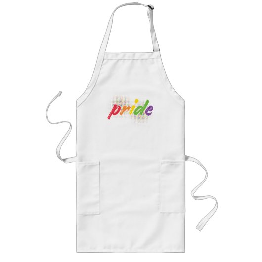 LGBTQ -プライド – レインボーカラー ロングエプロン (正面)