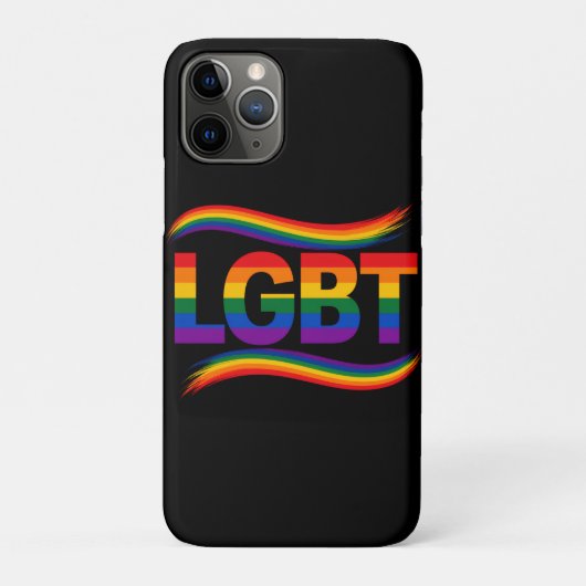 LGBTQ+プライド レインボータイポグラフィデザイン Case-Mate iPhoneケース (裏)