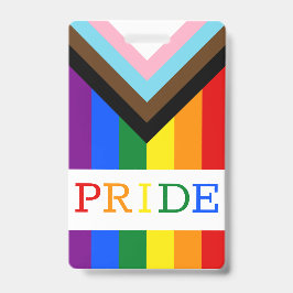 LGBTQ & プライド - レインボープログレス旗バッジ バッジ