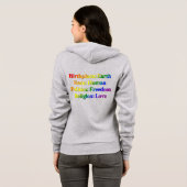LGBTQ++ プライド - 出生地: 地球。 人種: 人間 パーカ (裏面フル)