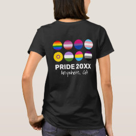 LGBTQ+プライド(暗い色の背面イメージ)カスタム Tシャツ