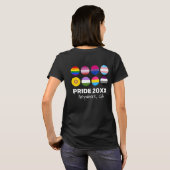 LGBTQ+プライド（暗い色の背面イメージ）カスタム Tシャツ (裏面フル)