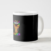 LGBTQ+ プライド 認知 ユーモア 鹿 デザイン ジャンボコーヒーマグカップ (正面右)
