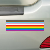 LGBTQ+プログレスストライプグ バンパーステッカー (車上)
