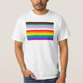 LGBTQ+プログレスストライプグ Tシャツ (正面)