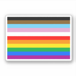 LGBTQ+ プログレスフラッグ ストライプ シール