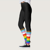 LGBTQ+ プログレスフラッグ ストライプ レギンス (左)